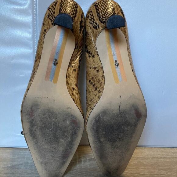 Sam Edelman Rika Pumps size US 7 Snakeskin print Kitten Heels - Picture 5 of 6